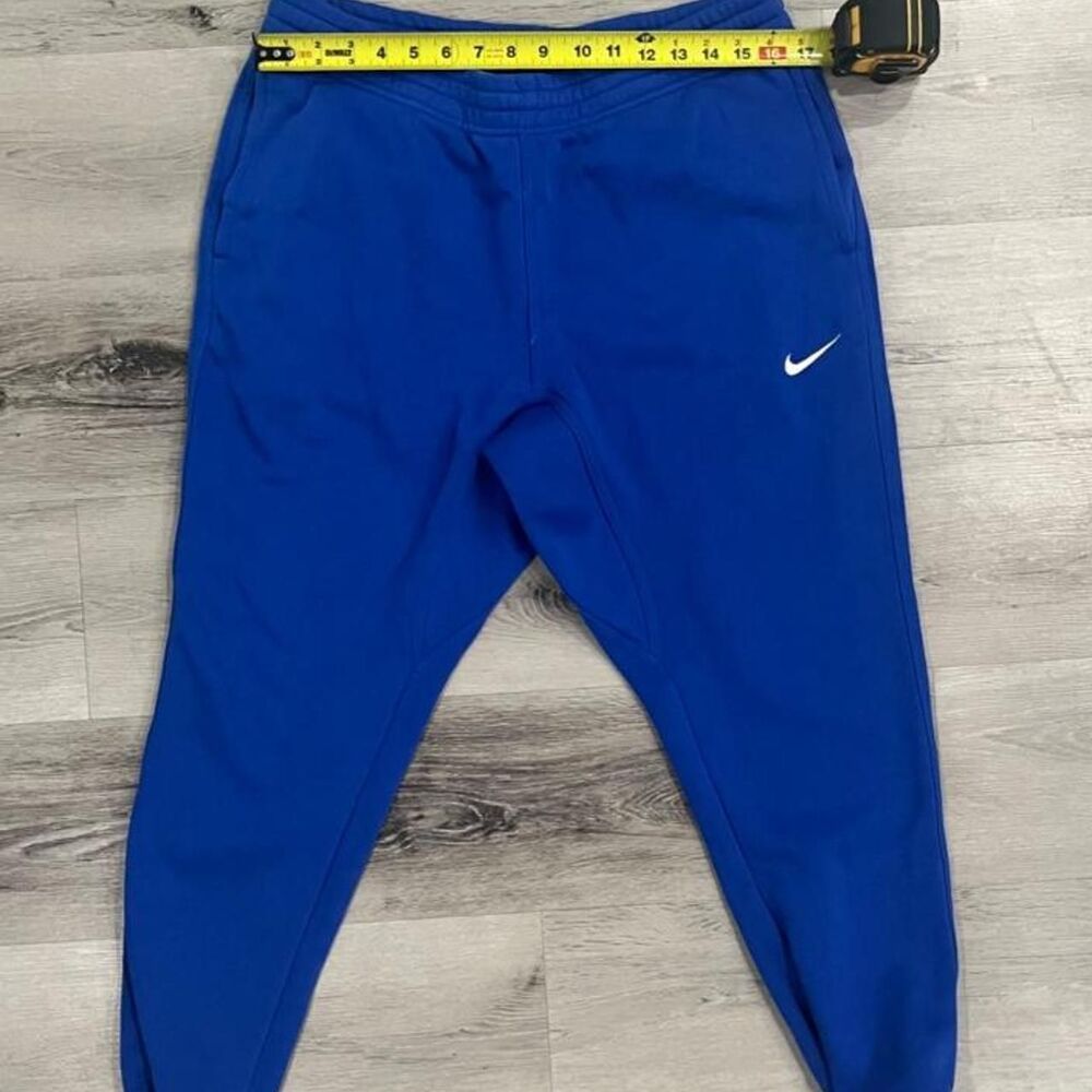 Nike Club Fleece Joggers Royal Blue Embroidered Swoosh Sweatpants XL - Picture 3 of 5